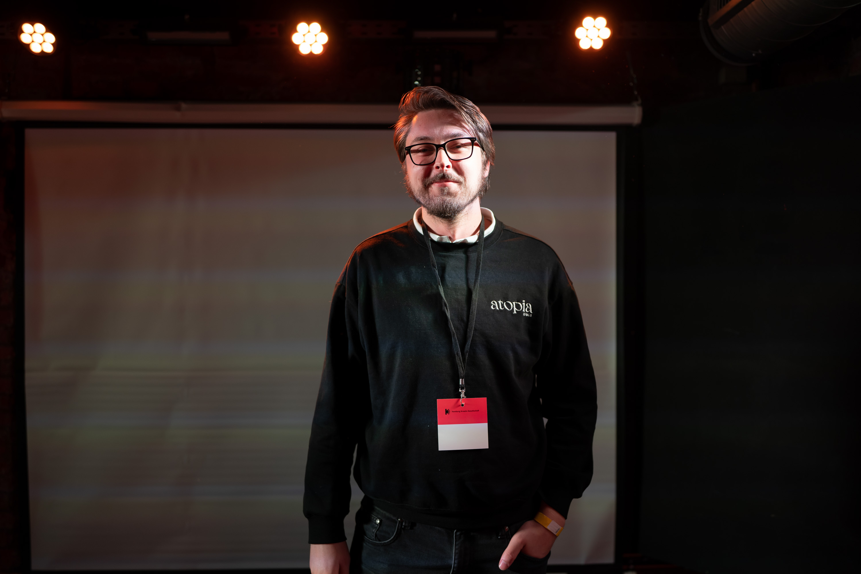 Atopia, the metaverse for cultural experiences, was represented at the pitch by Valentin Dahl. The Music WorX team also includes Annabell Vacano. jan-Marius Komorek